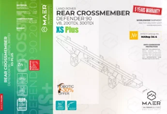 Defender 90 - V8 and 200/300 TDi rear crossmember XS Plus