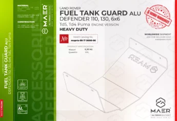 Defender 110/130/6x6 Td5/Td4 Puma FUEL TANK GUARD (ALU)