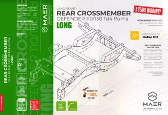 Defender 110/130 Td4 Puma rear crossmember LONG