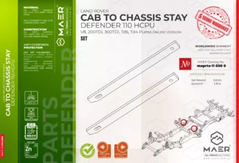 Defender CAB TO CHASSIS STAY set