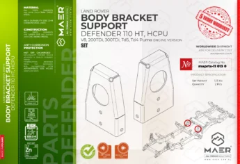 Defender BODY BRACKET SUPPORT set