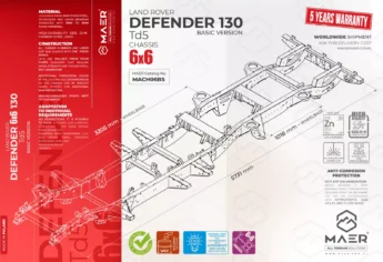 DEFENDER 130 6x6 Td5 chassis - BASIC