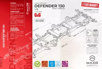 DEFENDER 130 6x6 V8 chassis - BASIC