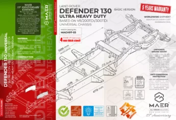 DEFENDER 130 UNIVERSAL ultra HEAVY DUTY based on V8/200TDi/300TDi chassis - BASIC
