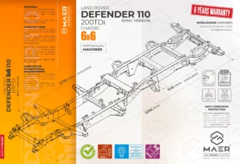 DEFENDER 110 6x6 200TDi chassis - BASIC