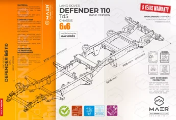 DEFENDER 110 6x6 Td5 chassis - BASIC