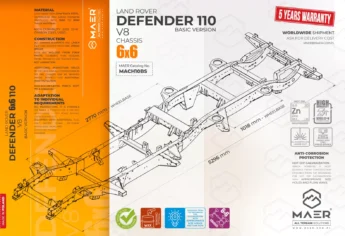 DEFENDER 110 6x6 V8 chassis - BASIC