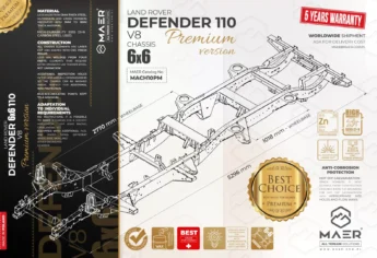 DEFENDER 110 6x6 V8 chassis - PREMIUM