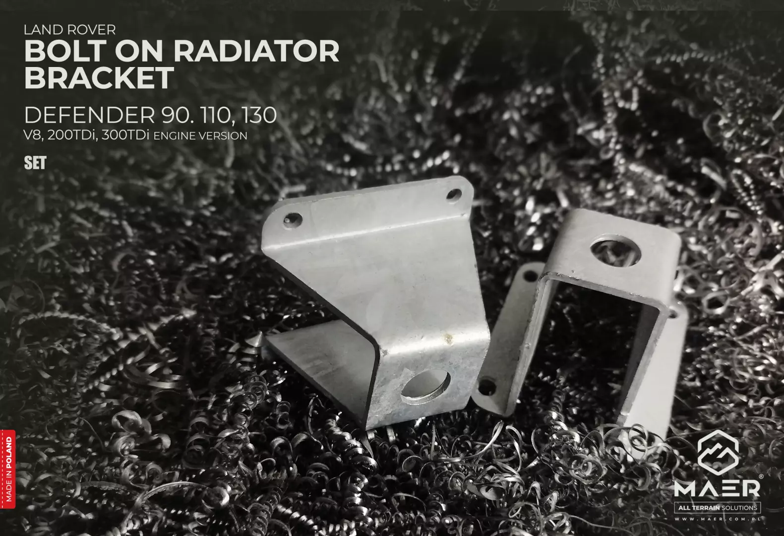 Defender BOLT ON RADIATOR BRACKET set - Image 2