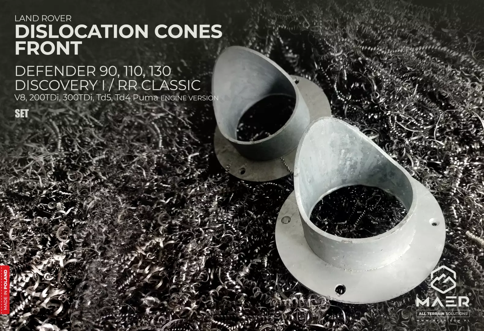 Defender, Discovery I/RRC DISLOCATION CONES FRONT set