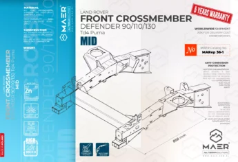 Defender 90/110/130 Td4 Puma front crossmember MID