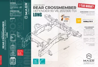 Defender 90 V8 and 200/300 TDi rear crossmember LONG