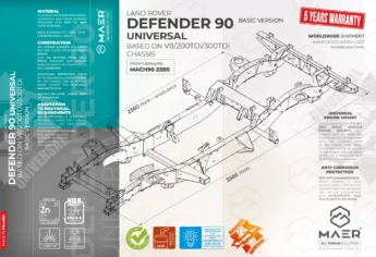 DEFENDER 90 UNIVERSAL based on V8/200TDi/300TDi chassis - BASIC
