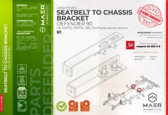 Defender SEATBELT TO CHASSIS BRACKET set