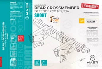 Defender 90 Td5/Td4 rear crossmember SHORT