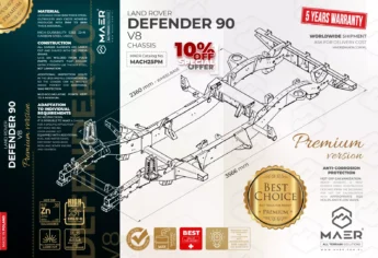 DEFENDER 90 V8 chassis - PREMIUM
