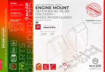 Defender, Discovery I, Range Rover Classic V8 ENGINE MOUNT set