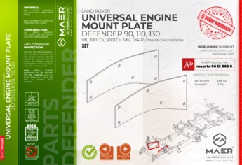 Defender UNIVERSAL ENGINE MOUNT PLATE set