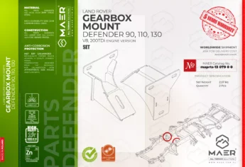 Defender V8, 200TDi GEARBOX MOUNT set