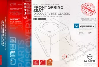 Discovery/Range Rover Classic FRONT SPRING SEAT right