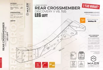 Discovery II V8/Td5 rear crossmember LEG LEFT