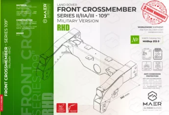 Series II/IIA/III 109" Military version FRONT crossmember - RHD