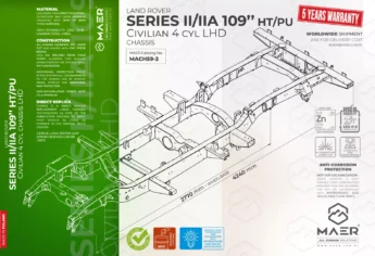 SERIES II/IIA 109" HT 4 cyl LHD civilian chassis