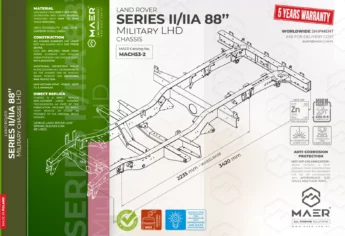 SERIES II/IIA 88" LHD military chassis