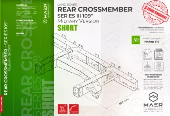 Series III 109" Military version REAR crossmember - SHORT