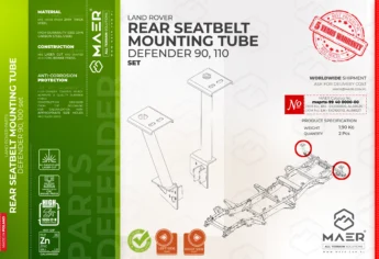 Defender 90 ,110 REAR SEATBELT MOUNTING TUBE set