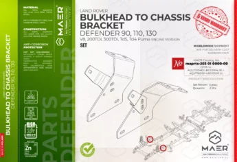 Defender BULKHEAD TO CHASSIS BRACKET set