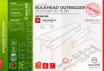 Defender BULKHEAD OUTRIGGER right