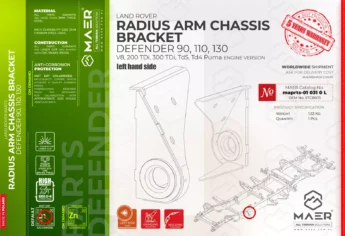 Defender RADIUS ARM CHASSIS BRACKET left