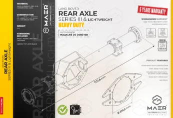 LR REAR AXLE for Series III & Lightweight