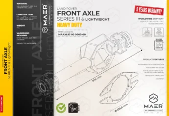 LR FRONT AXLE for Series III & Lightweight