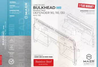 LR Defender 90/110/130 - Td5 EARLY RHD STAINLESS bulkhead