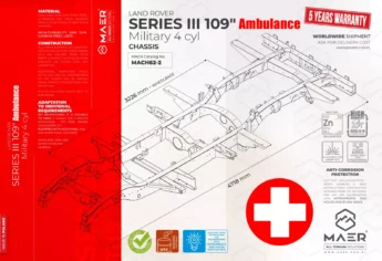 SERIES III 109" Ambulance 4 cyl military chassis